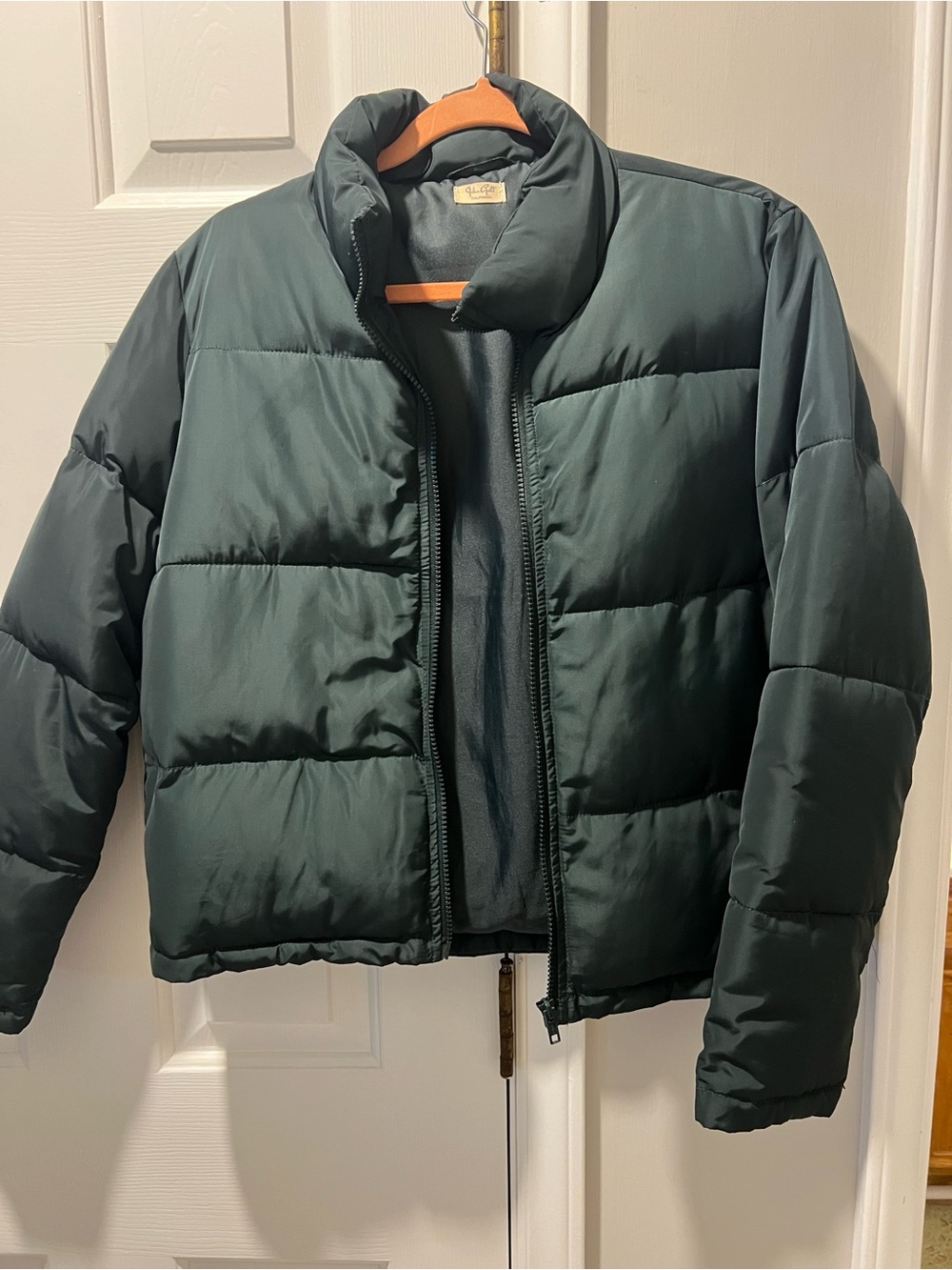 Brandy Melville Dark Green Puffer Jacket